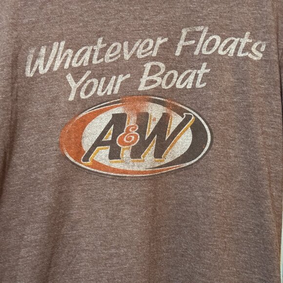 A&W Whatever Floats Your Boat Vintage Inspired T-Shirt, Heather Brown, Small - Picture 5 of 8